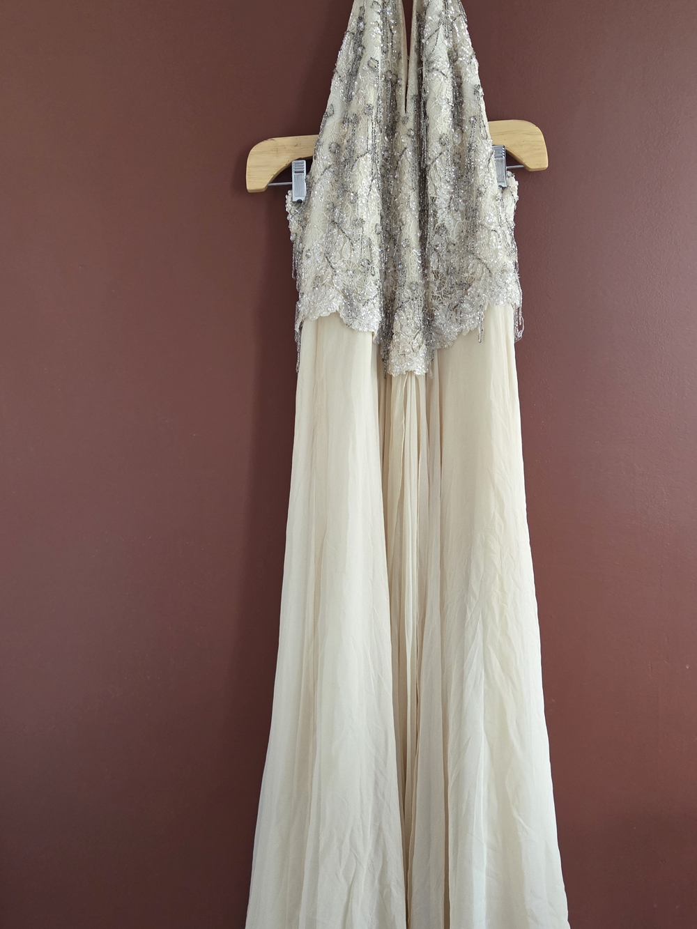 Zola Keller Couture Gown Size 8 • AS-IS • Stains/Makeup Marks • Needs Profession